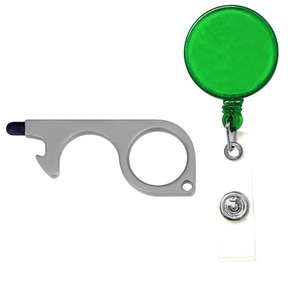 PPE No-Touch Door Opener with Stylus and Badge Reel - Image 3