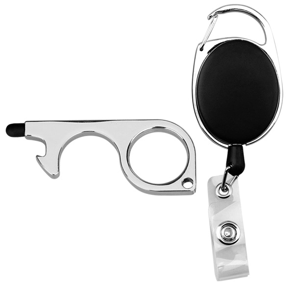 PPE No-Touch Door Opener w/ Stylus and Badge Reel Carabiner - Image 5