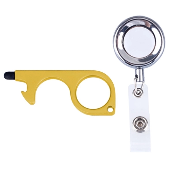 PPE No-Touch Door Opener with Stylus and Alligator Clip Reel - Image 6