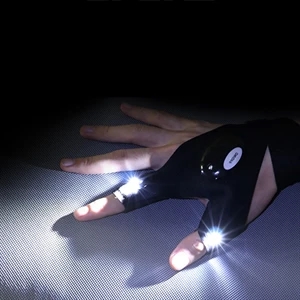 One Hand LED Flashlight Glove Outdoor Fishing Gloves.