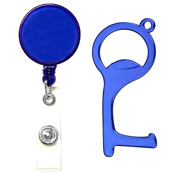 PPE Door and Bottle Opener/Closer No-Touch w/ Badge Reel - Image 2