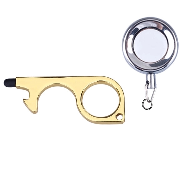 PPE No-Touch Door Opener with Stylus and Alligator Clip Reel - Image 2