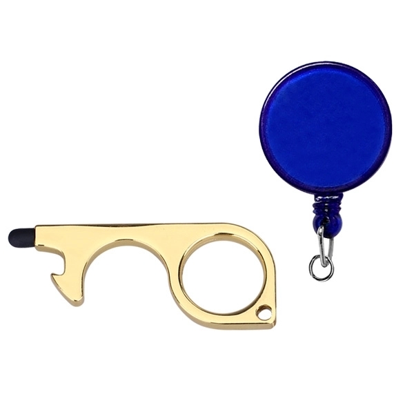 PPE No-Touch Door Opener with Stylus and Badge Reel - Image 2
