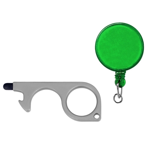 PPE No-Touch Door Opener with Stylus and Badge Reel - Image 3