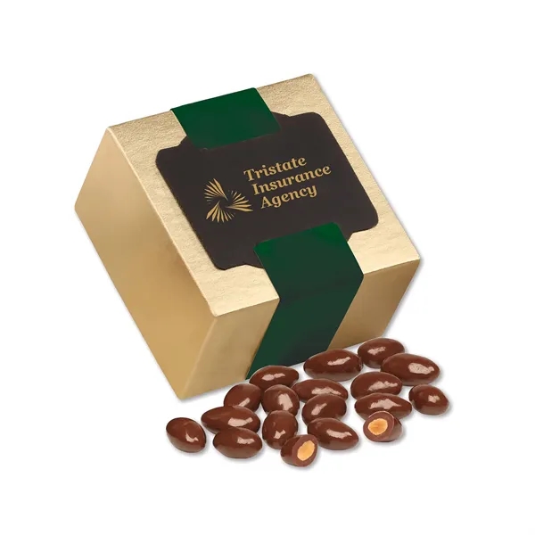 Chocolate Covered Almonds in Gold Gift Box - Image 1