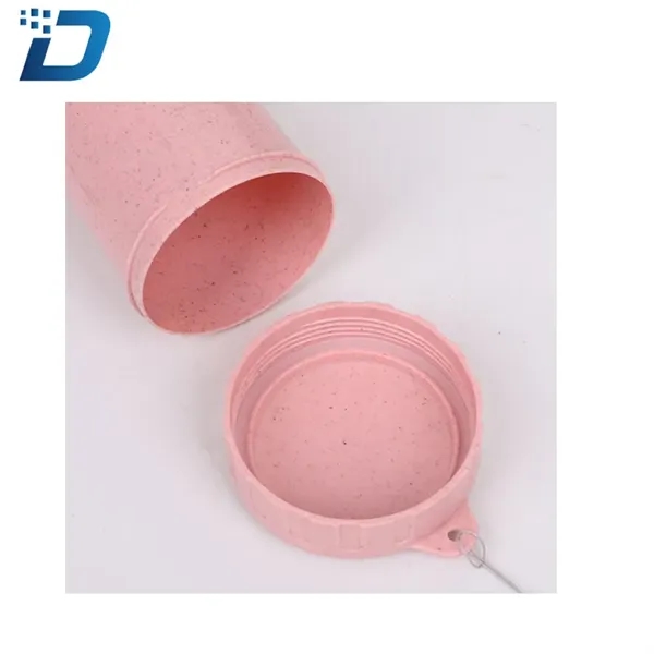 Wheat Straw Plastic Bottle Cup - Image 5