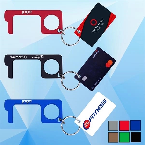 PPE Door Opener/Closer No-Touch w/ Key Ring and Mini Card - Image 1