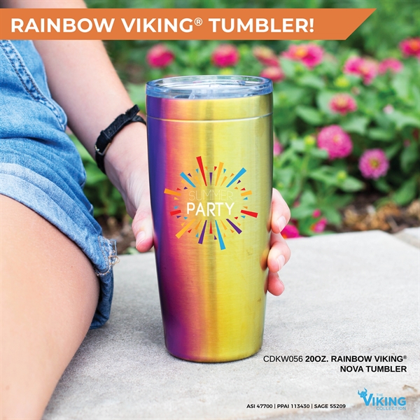 20oz. Rainbow Viking® Nova Tumbler - Image 3