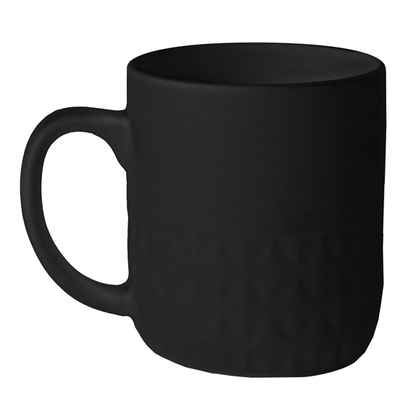 16 oz. Ceramic Coffee Mug With The Facet Textured - Image 3