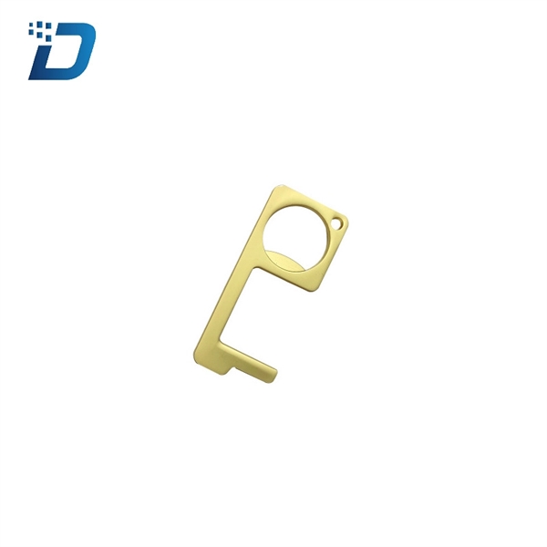 Hand Brass Door Opener Stylus Protection Keychain Tool - Image 3