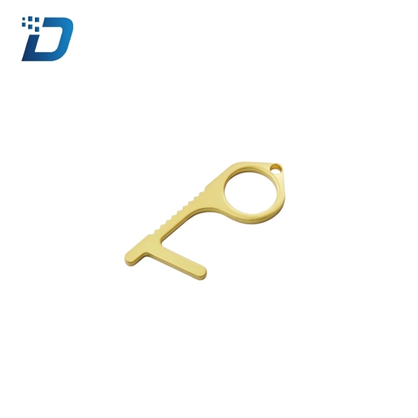 Hand Brass Door Opener Stylus Protection Keychain Tool - Image 4