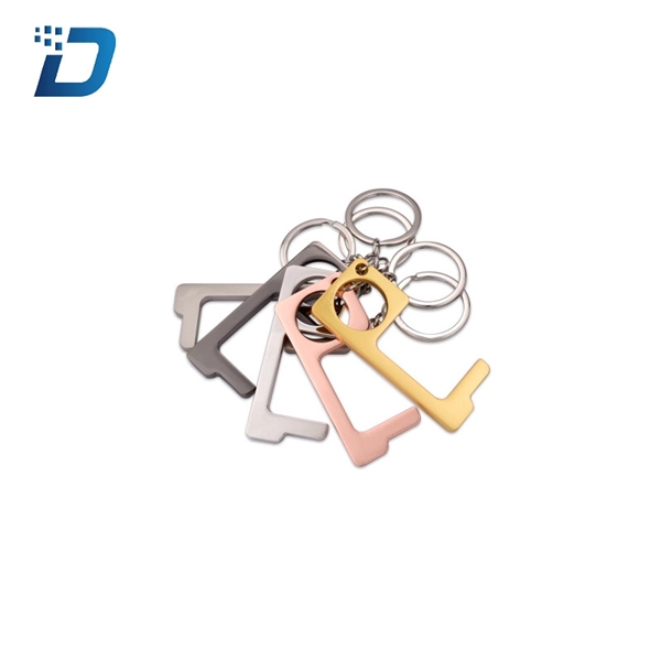 Hand Brass Door Opener Stylus Protection Keychain Tool - Image 5