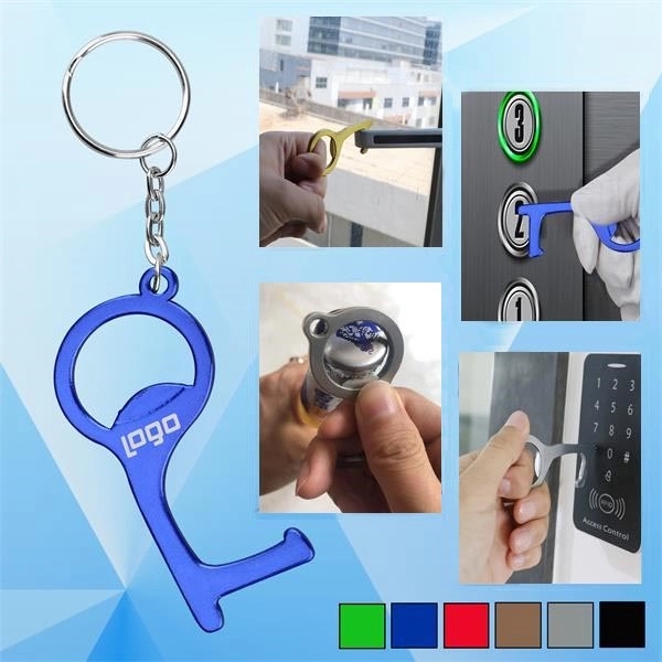 PPE Door and Bottle Opener/Closer No-Touch w/ Key Chain - Image 1