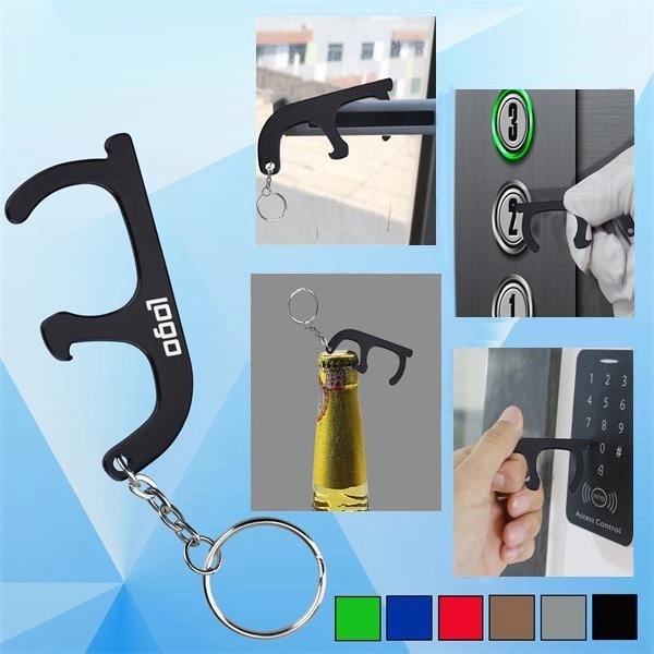 PPE Door and Bottle Opener/Closer No-Touch w/ Key Chain - Image 1