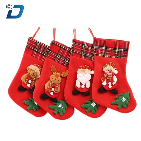Christmas Santa Socks Candy Bag Xmas Tree Decoration - Image 2