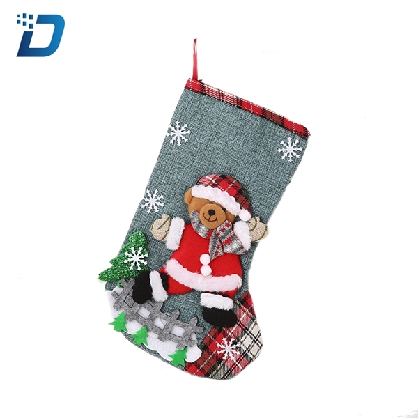 Christmas Santa Socks Candy Bag Xmas Tree Decoration - Image 3