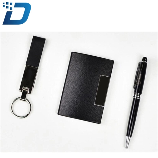 Business Card Holder, Pen And Key Tag Gift Set - Image 2