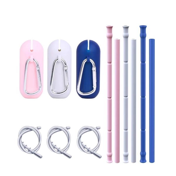 Folding Collapsible Silicone Straw With Case - Image 8