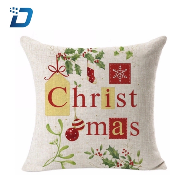 Custom Flax Decorative Cushions Pillowcase Christmas - Image 3