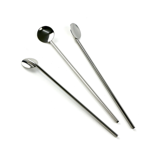 Stainless Steel Drinking Straw Spoon - Image 5