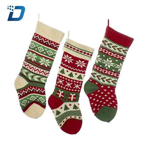 Knit Christmas Stockings Extra Long Hand-Knitted Xmas Stocki - Image 3
