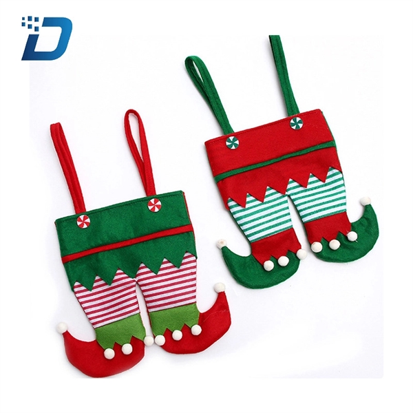 Christmas Elf Gift Bag Pants Candy Bag - Image 4
