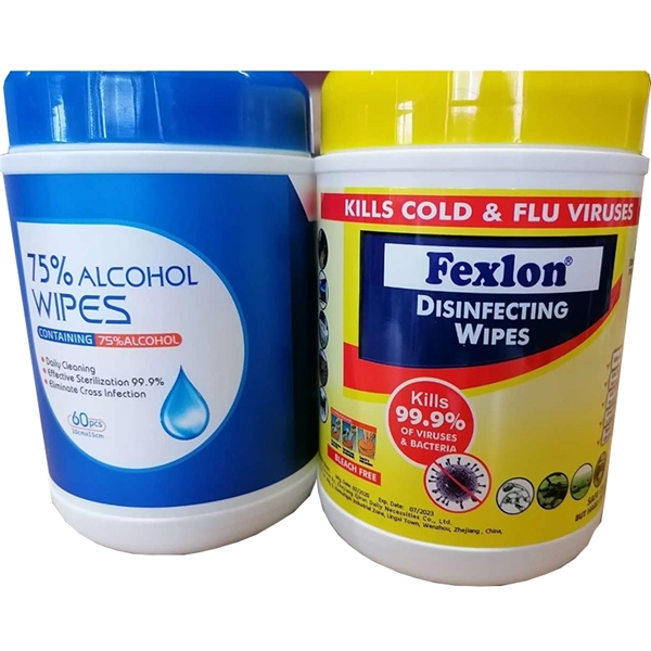 60pcs 75% Alcohol Wipes In Canister - Image 2