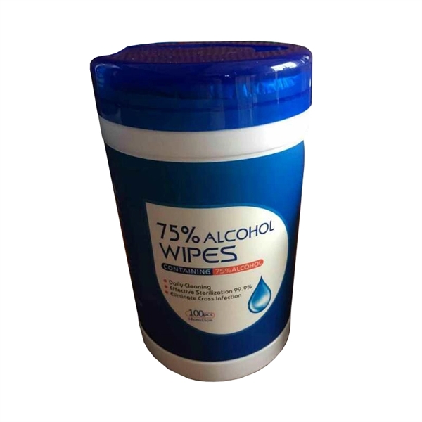 100pcs 75% Alcohol Wipes In Canister - Image 1