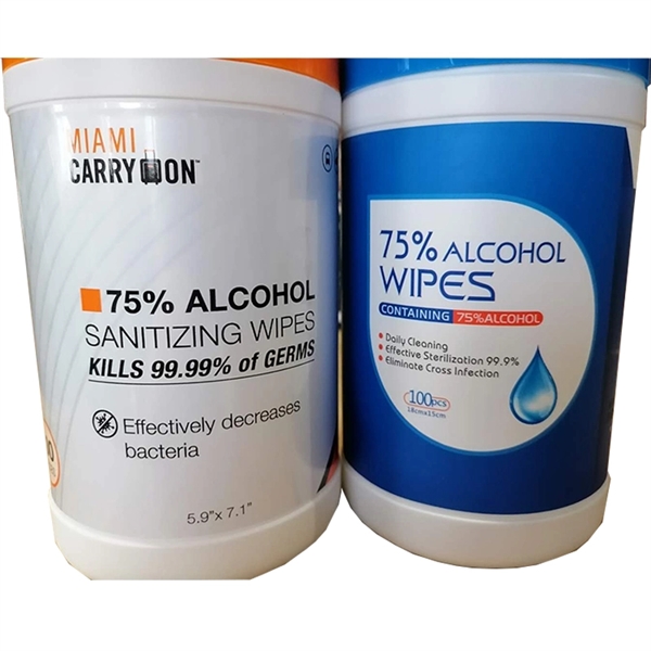 100pcs 75% Alcohol Wipes In Canister - Image 2