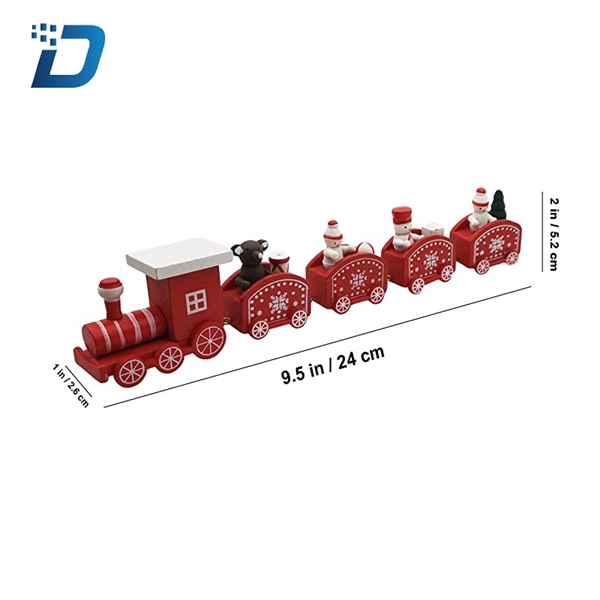 Christmas Decorations Wooden Train Ornaments Kids Gift Toys - Image 5