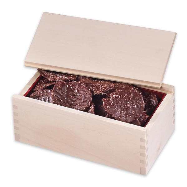 Chocolate Sea Salt Potato Chips in Wooden Collector's Box - Image 2