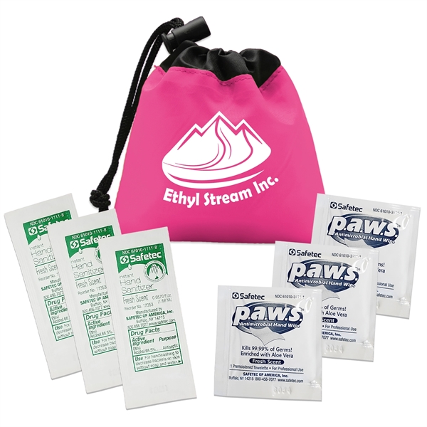 Drawstring Antimicrobial And Hand Sanitizer Pouch - Image 4