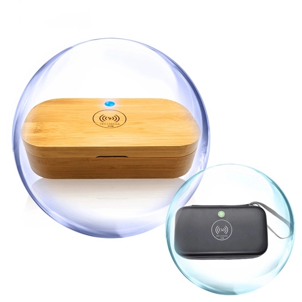 Bamboo Sterilizer Box with 15W Wireless Charger - Image 5
