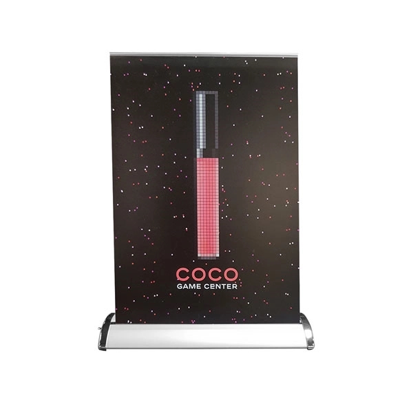 Retractable Tabletop Banner Stand Display, 8.25 x 11.75