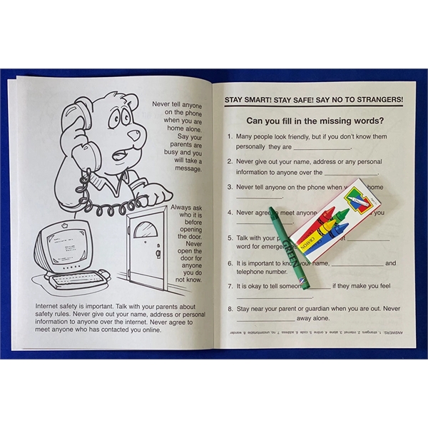 Be Smart, Say No to Strangers Coloring Book Fun Pack - Image 4