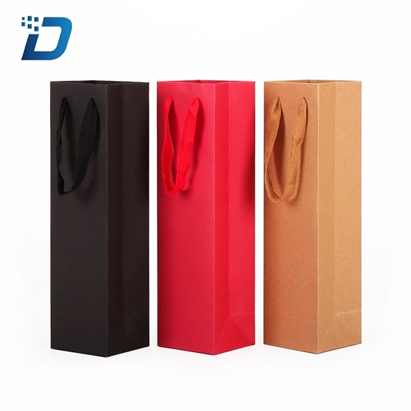 Red Wine Gift Paper Packaging Bag - Image 1
