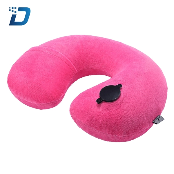 Car Travel Inflatable U-shaped PVC Neck Pillow - Image 2