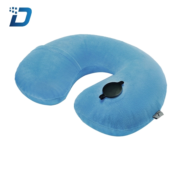 Car Travel Inflatable U-shaped PVC Neck Pillow - Image 3