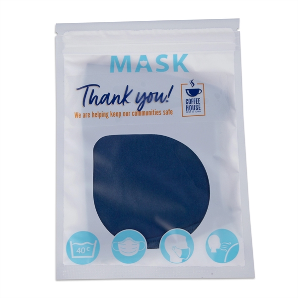 Blank 2 Layer 100% Cotton Mask with Custom Pouch - Image 2