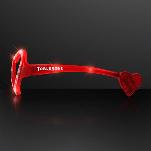 Holiday Hearts Light Up Candy Cane Glasses - Image 3