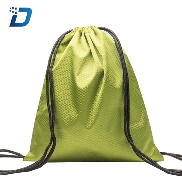 Drawstring Waterproof Polyester Backpack - Image 3