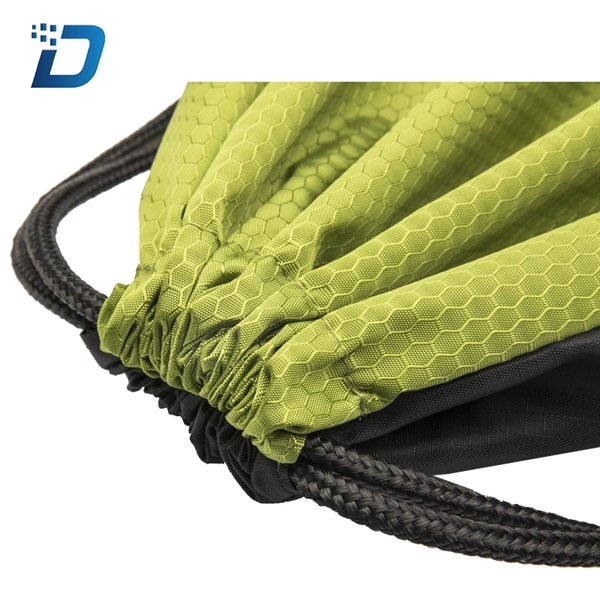 Drawstring Waterproof Polyester Backpack - Image 4