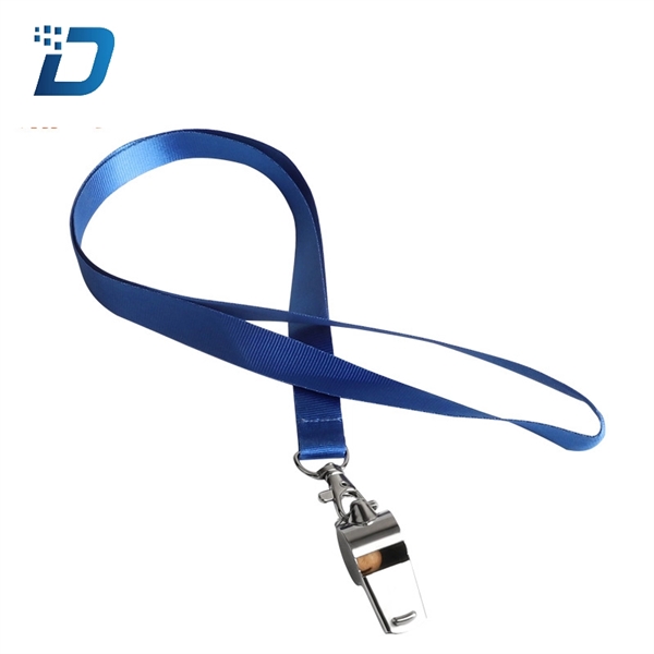 Stainless Steel Whistle With Lanyard - Image 4