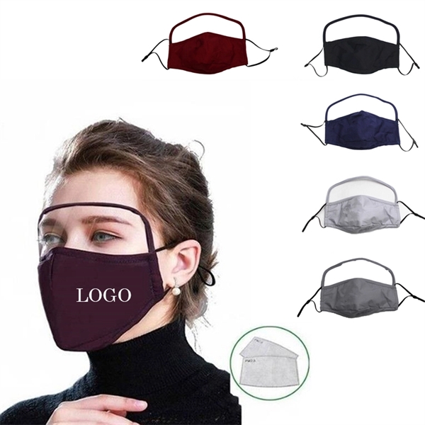 Cotton Face Mask With Eyes Shield - Image 1