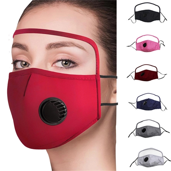Eye Protective Face Mask With Breathing Valve - Image 1