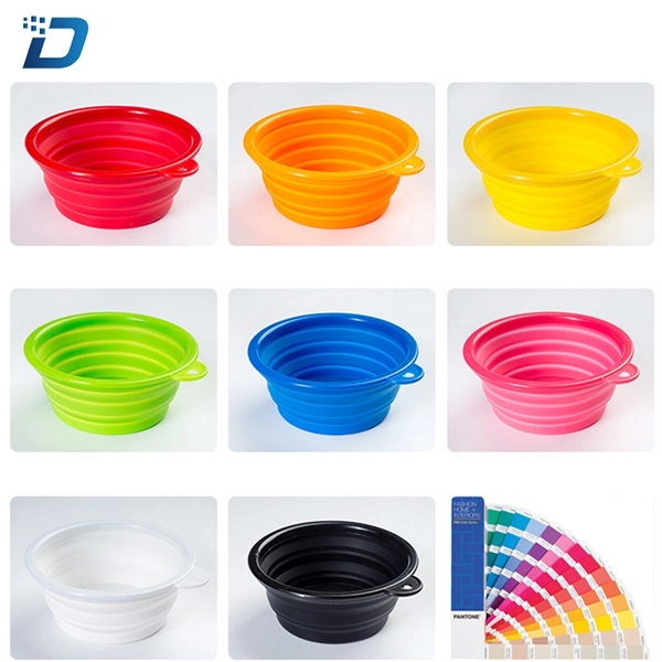 Portable Collapsible Foldable Silica Gel Pet Bowl - Image 2