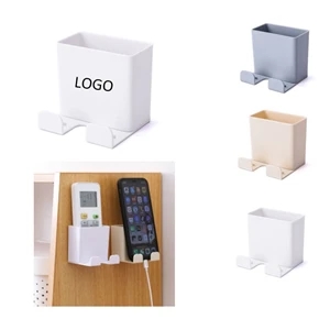 Wall Sticky Storage Organizer With Phone Charging Holder 