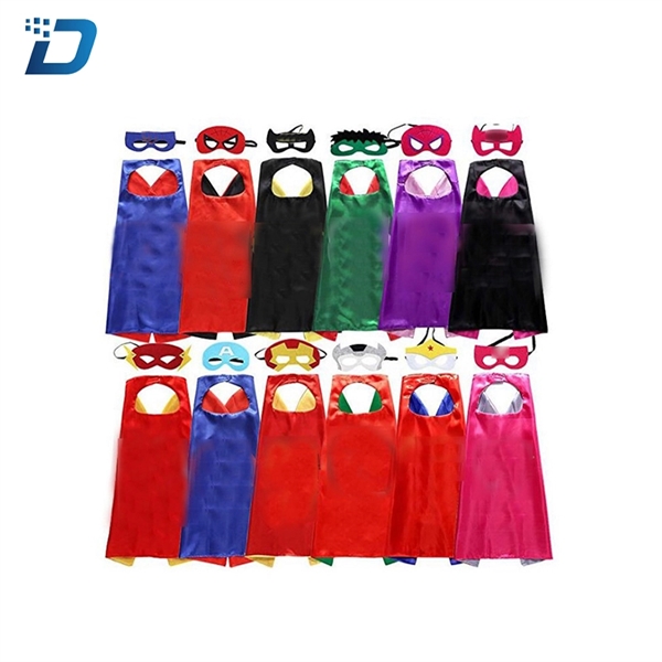 Superhero Eye Masks Halloween Costume Cosplay Cloak - Image 1