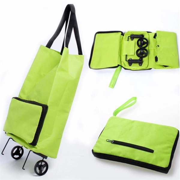 Folding Shopping Trolley Bags with Wheels - Image 1