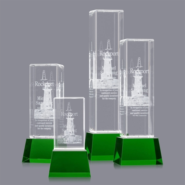 Robson 3D Award on Base - Green - Image 1